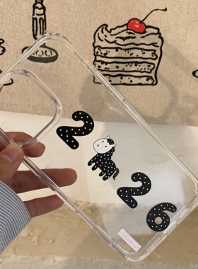 nanabear奈奈熊原创马年2026可爱小马透明波点亚克力手机壳简约小众设计适用于苹果iPhone17ProMax16Pro15