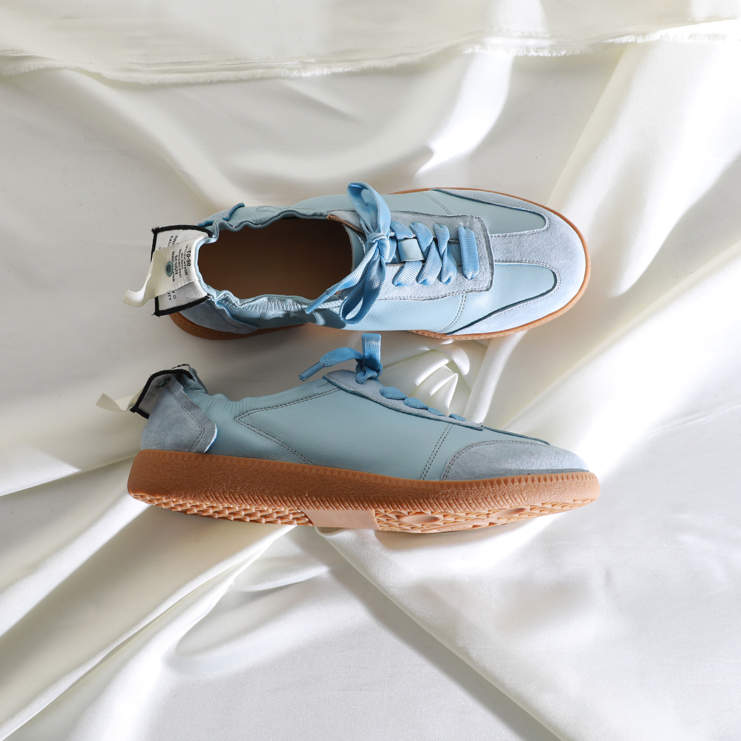 莲花府邸2026春季简约深口拼接系带德训鞋百搭厚底羊皮女鞋休闲鞋,女鞋,德训鞋,淘宝优惠券,粉丝福利购,淘宝优惠卷