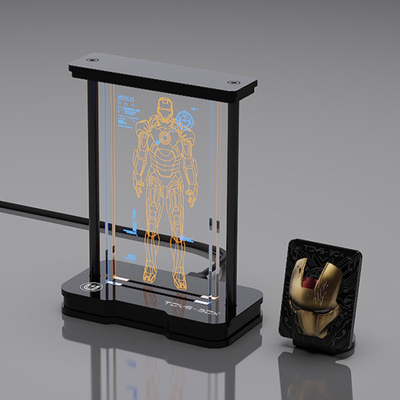 创意桌搭钢铁侠奥特曼高达全息