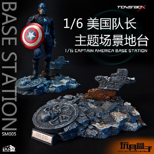 toysbox1/6HT HOTTOYS DAM 12寸人偶 兵人美国队长红骷髅主题地台 - 封面