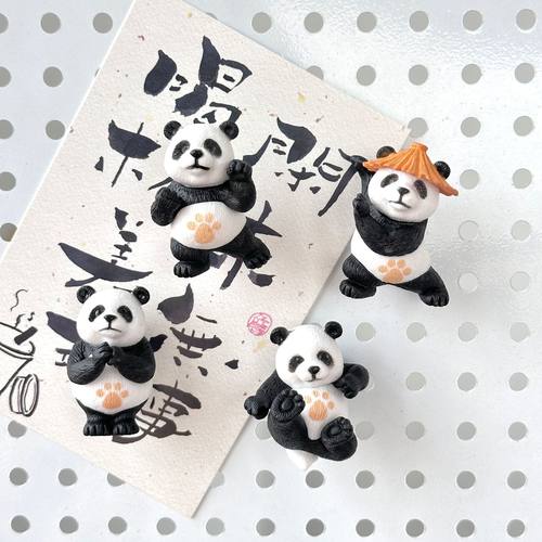 熊猫冰箱贴磁贴可爱卡通创意