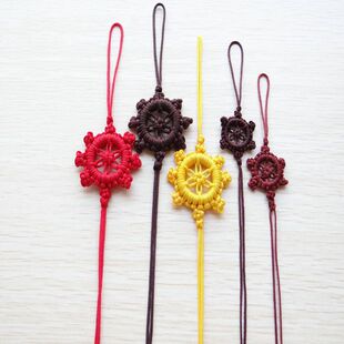 小号法轮结 精编手工中国结 佛经装饰品吊坠挂件绳子 中国结穗子