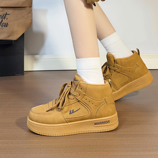 回力小麦色高帮板鞋男女2026春季新款原创百搭轻便休闲运动鞋男女