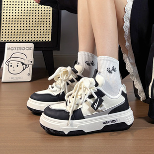 回力黑白大头小白鞋女厚底增高网红爆款春季百搭休闲运动国潮板鞋