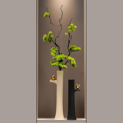 客厅玄关仿真花装饰陶瓷花瓶摆件