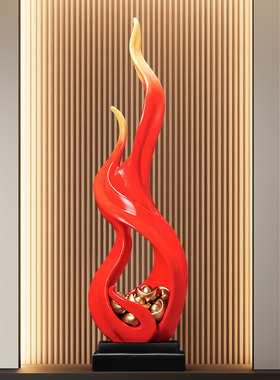 招财现代客厅风生水起装饰摆件