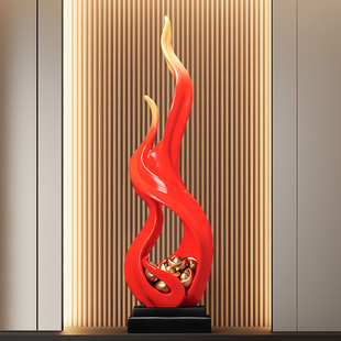 风生水起入户玄关细窄瘦高艺术摆件招财高端大气客厅家居软装饰品