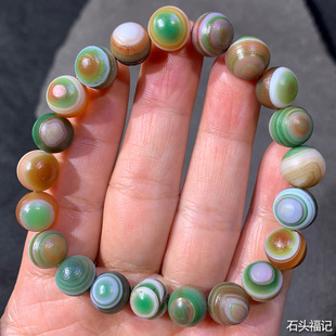 天然缠丝玛瑙手串 精品眼睛石手串 手链  玛瑙原石