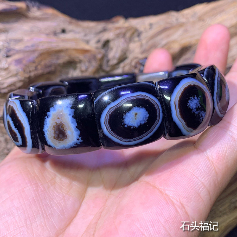 天然玛瑙一线药师手排手串手链 天眼天珠