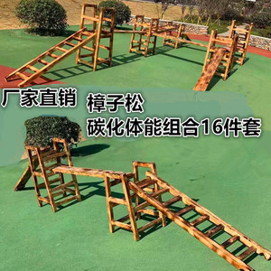 碳化组合户外攀爬架感统训练玩具