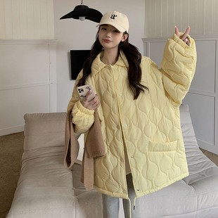 短款 宽松小个子加绒加厚棉衣棉袄面包服外套 菱格棉服女冬学生韩版