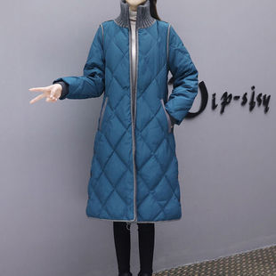 2026秋冬季新款棉服女中长款韩版大码宽松轻薄棉衣过膝棉袄外套