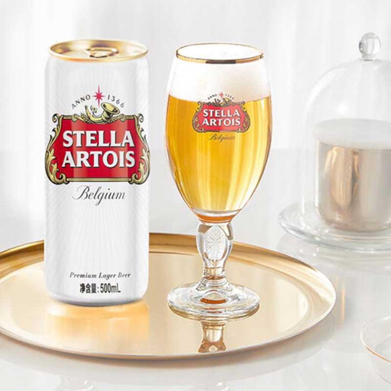 比利时进口 时代(斯特)Stella Artois淡色拉格啤酒500ml听装整箱