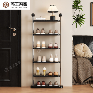 边角鞋 多层鞋 架家用入户门中古风立式 窄款 架置物架 柜简易不锈钢鞋