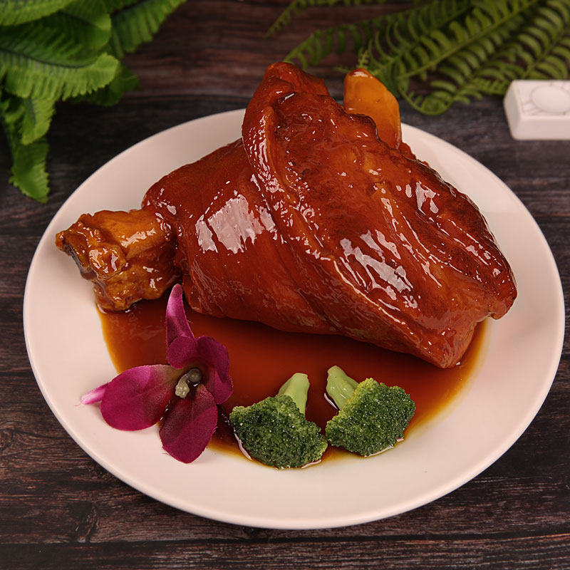 仿真带把红烧肘子食品模型假菜