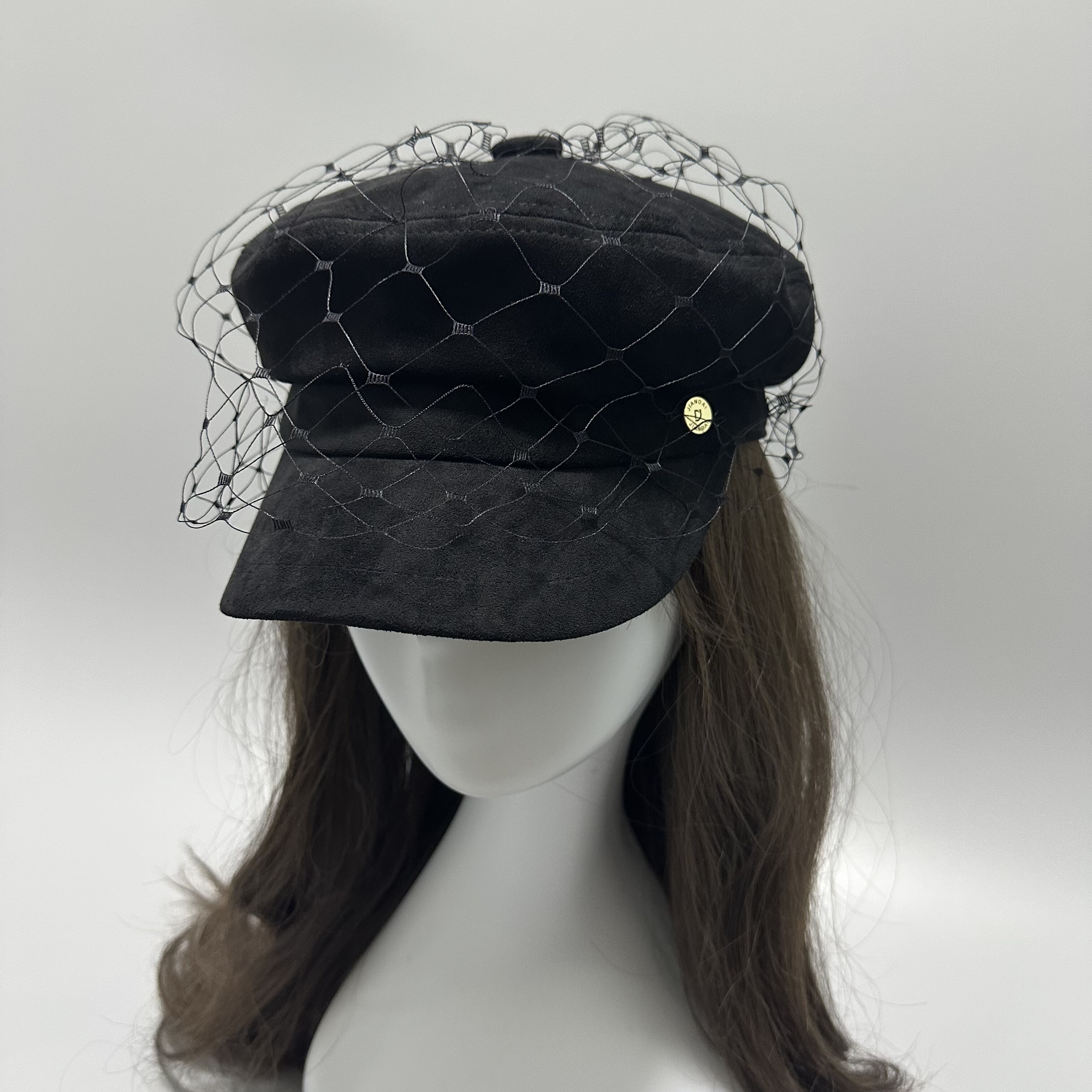 2025新款韩版磨砂皮海军风帽女秋季画家帽复古时髦气质显脸小适合