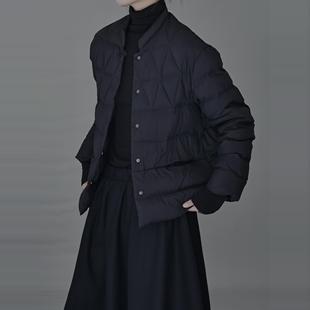 AIRROOM女修身 黑色羽绒服轻薄立领90白鸭绒内胆外穿百搭 短款