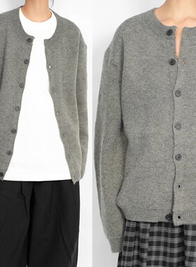 AIRROOM黑灰两个色！很帅的艺术休闲质感老钱风通勤毛衣开衫外套