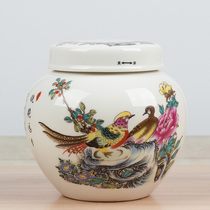 Honey pot, oil, salt pot, oil jar, honey bottle, ceramic seal pot, pig oil tank, powder pot, kitchen storage tank, household use