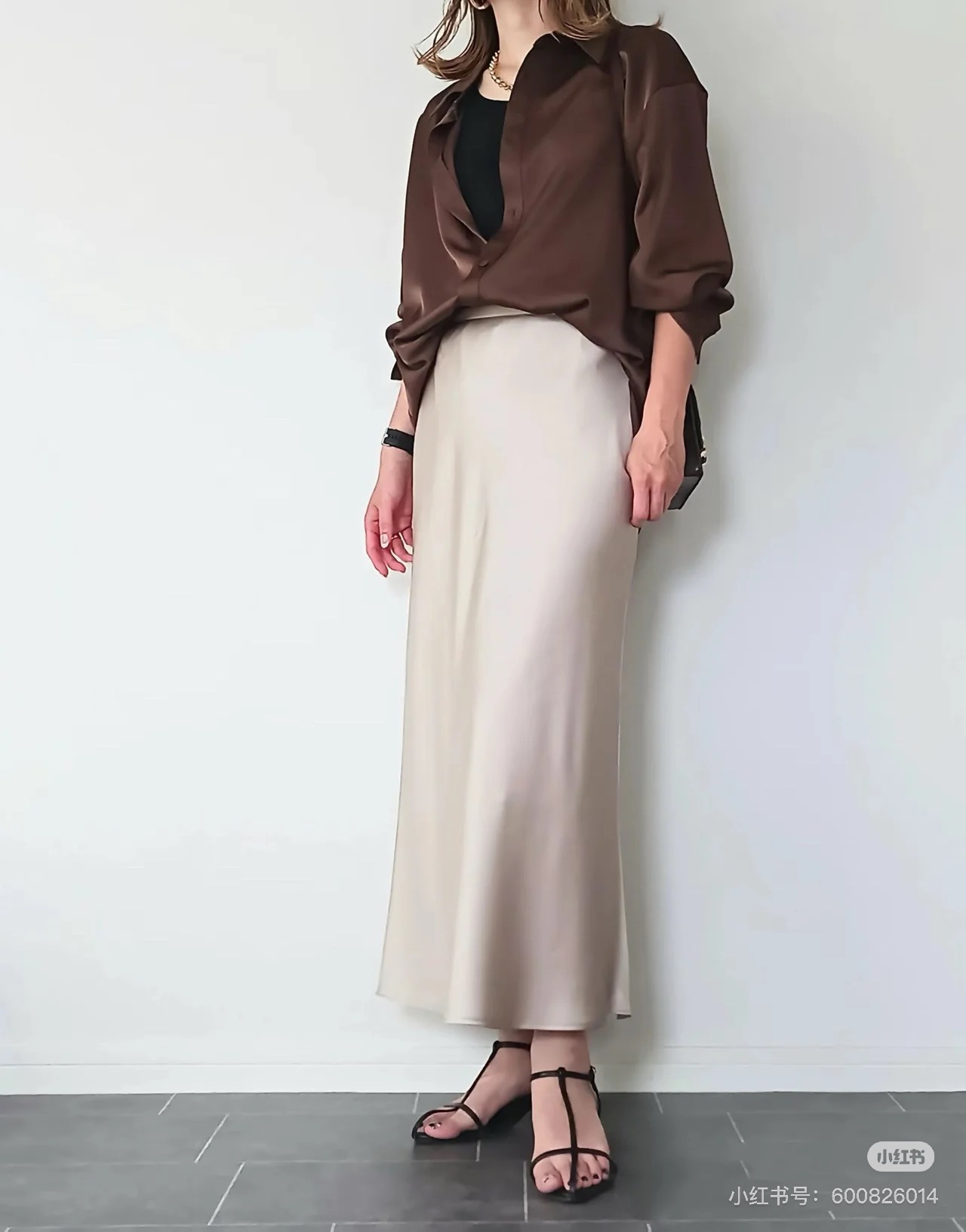 Fashionable Fancy Satin Glossy Long Women's Skirt Plus size