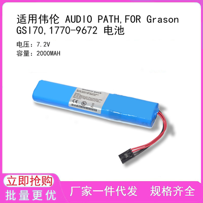 适用伟伦 AUDIO PATH,FOR Grason GSI70,1770-9672 电池
