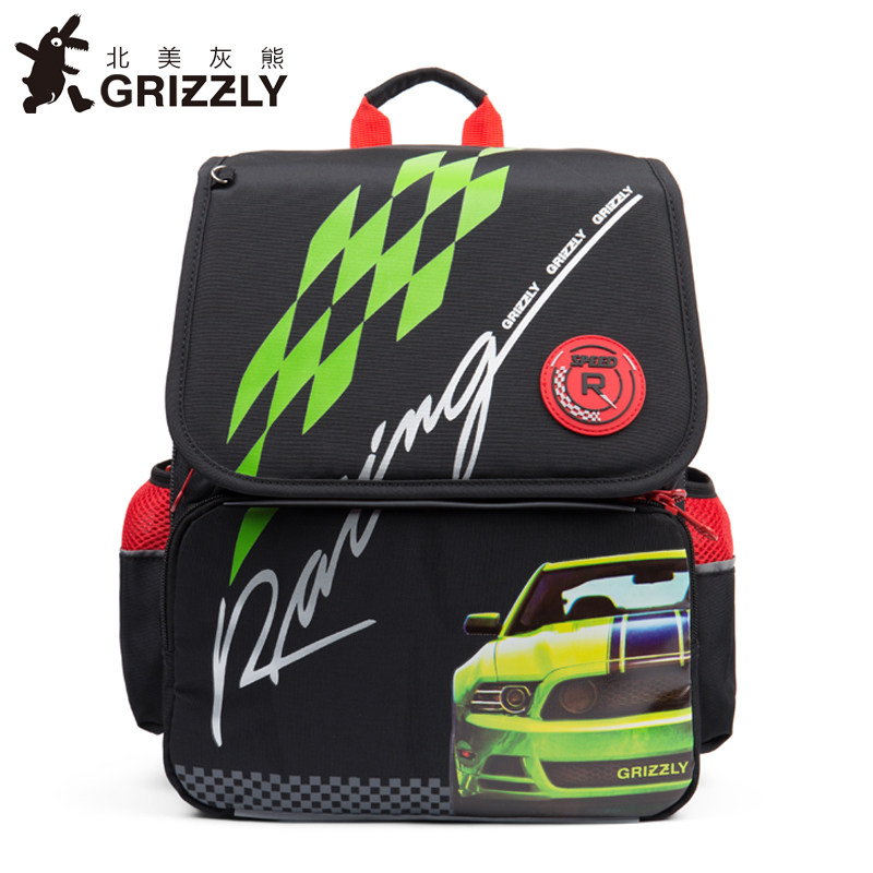 俄罗斯grizzly小学生书包男生1-3年级儿童背包护脊减负男孩双肩包