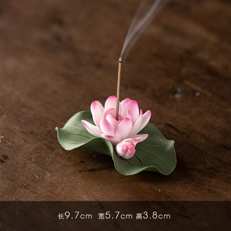 莲花荷花香插陶瓷线香托座家用室内禅意茶道沉香点香薰炉,家居饰品,香托/香盘/香座/香插,淘宝优惠券,粉丝福利购,淘宝优惠卷