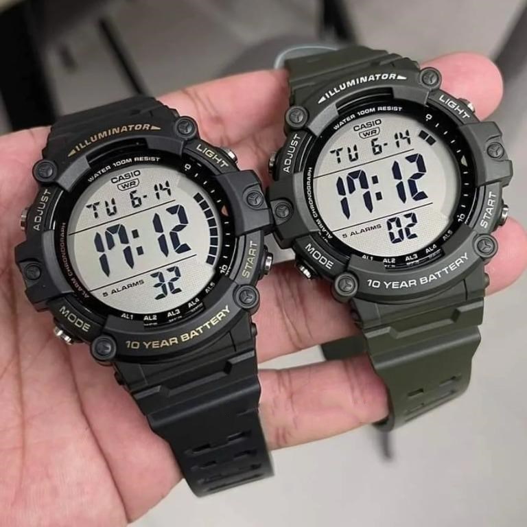 卡西欧大屏数显运动手表