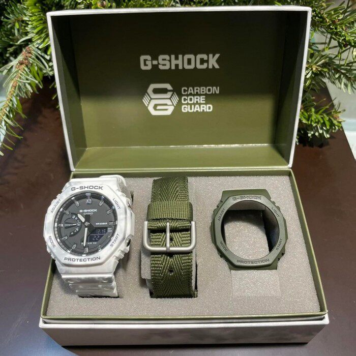 casio卡西欧手表男g-shock雪地迷彩运动防水石英表gae-2100gc-7a