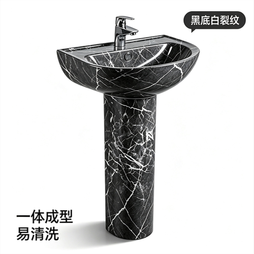 陶瓷立柱一体盆小户型卫生间
