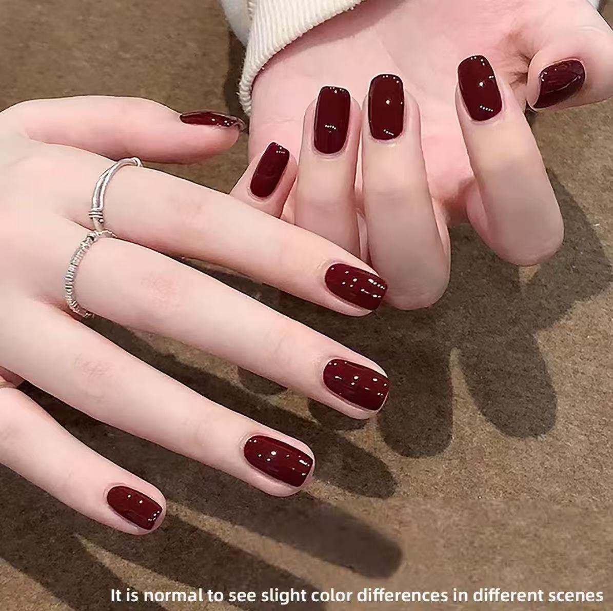 热销新爆款款短高颜值纯色车厘子红美甲纯手工穿戴甲轻奢美甲贴片,彩妆/香水/美妆工具,穿戴甲/甲片,淘宝优惠券,粉丝福利购,淘宝优惠卷