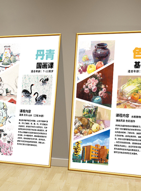 画室挂画美术室装饰品壁纸培训机构素描书法涂鸦绘画班布置海报