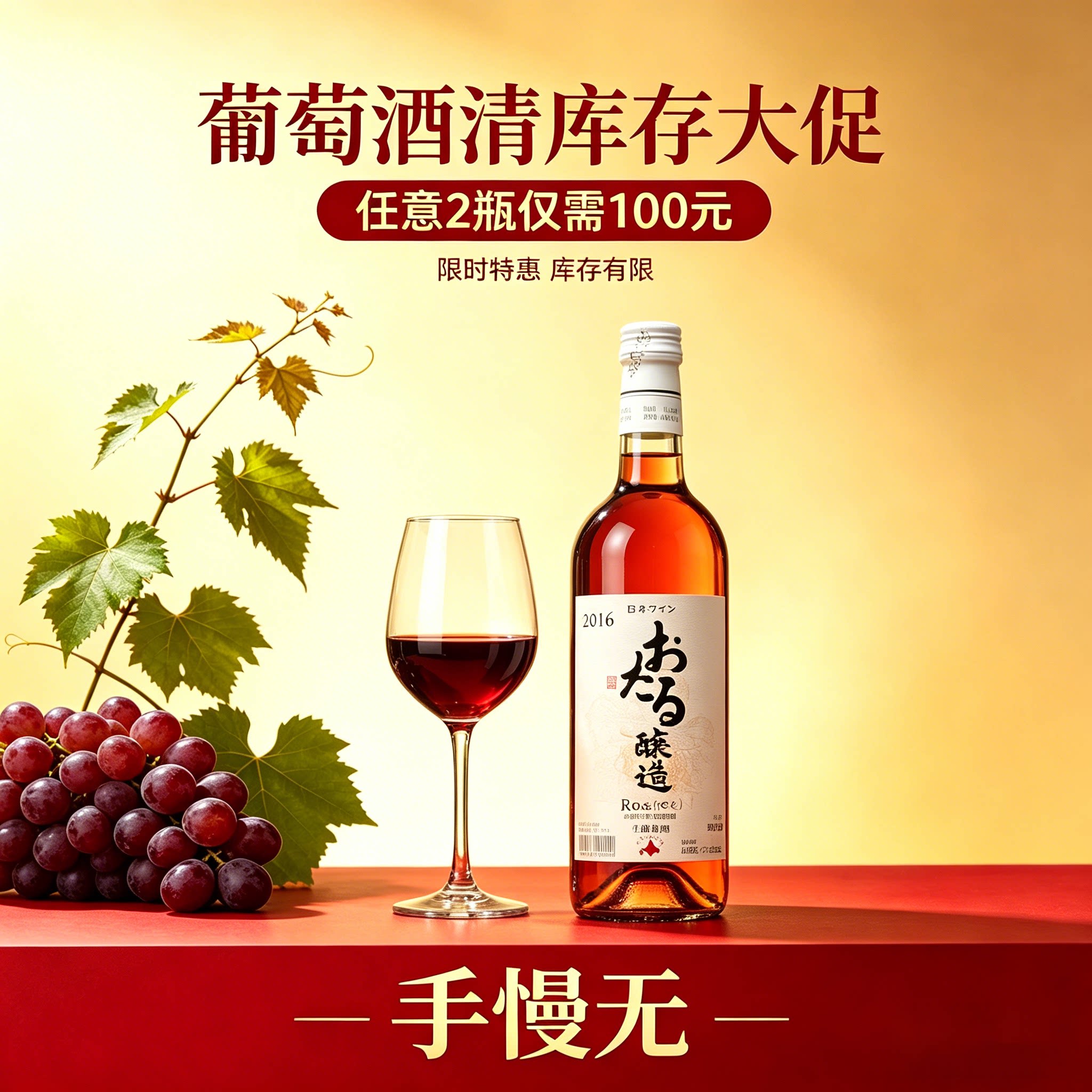 2瓶100特价直甩日本原装进口北海道葡萄酒清仓好货 半干型葡萄酒