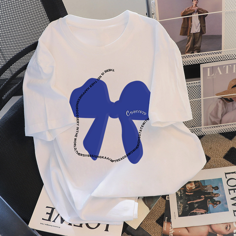 韩版宽松创意爱心印花休闲上衣