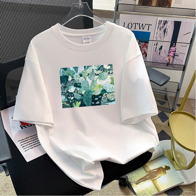 捡漏ins潮牌趣味卡通印花情侣短袖T恤男美式嘻哈oversize半袖体恤