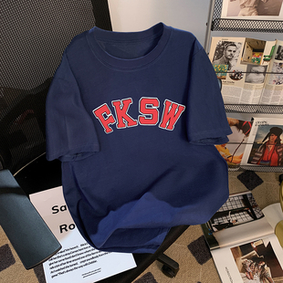 捡漏清仓短袖t恤女宽松oversize设计感小众男女夏季国潮情侣装ins