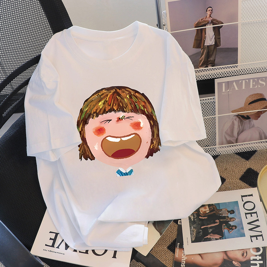 设计感2024新款纯棉藏肉T恤显瘦