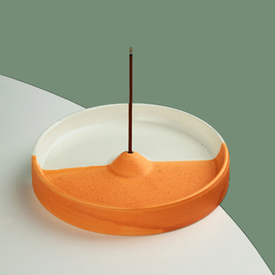 迎香缘香盘陶瓷线香底座香插香座鼠尾草雪松圣木香棒托盘欧美风格