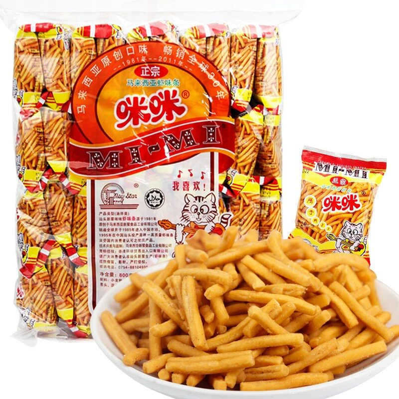 咪咪虾条正宗马来西亚风味40小包 8090后童年怀旧小卖部零食膨化