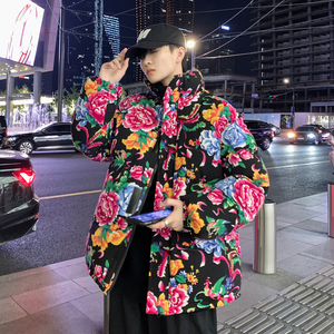 MY205大花棉衣加厚保暖立领棉服面包服风民族特色外套男图片