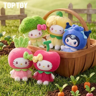 TOPTOY三丽鸥家族蔬果系列MINI毛绒挂饰盲盒hellokitty玩偶礼物