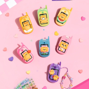 TOPTOY小熊虫来电话了盲盒手机镜子潮玩玩具挂件可爱送人礼物 正版