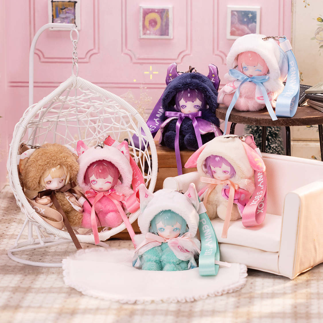 潘妮的宝盒ANTU-桉涂掌心小宝系列毛绒盲盒可爱动漫周边手办