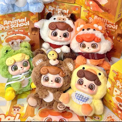 奇偶潮乐 stock JOTOYS-Q宝Q.kid动物幼稚园搪胶毛绒系列盲盒挂件