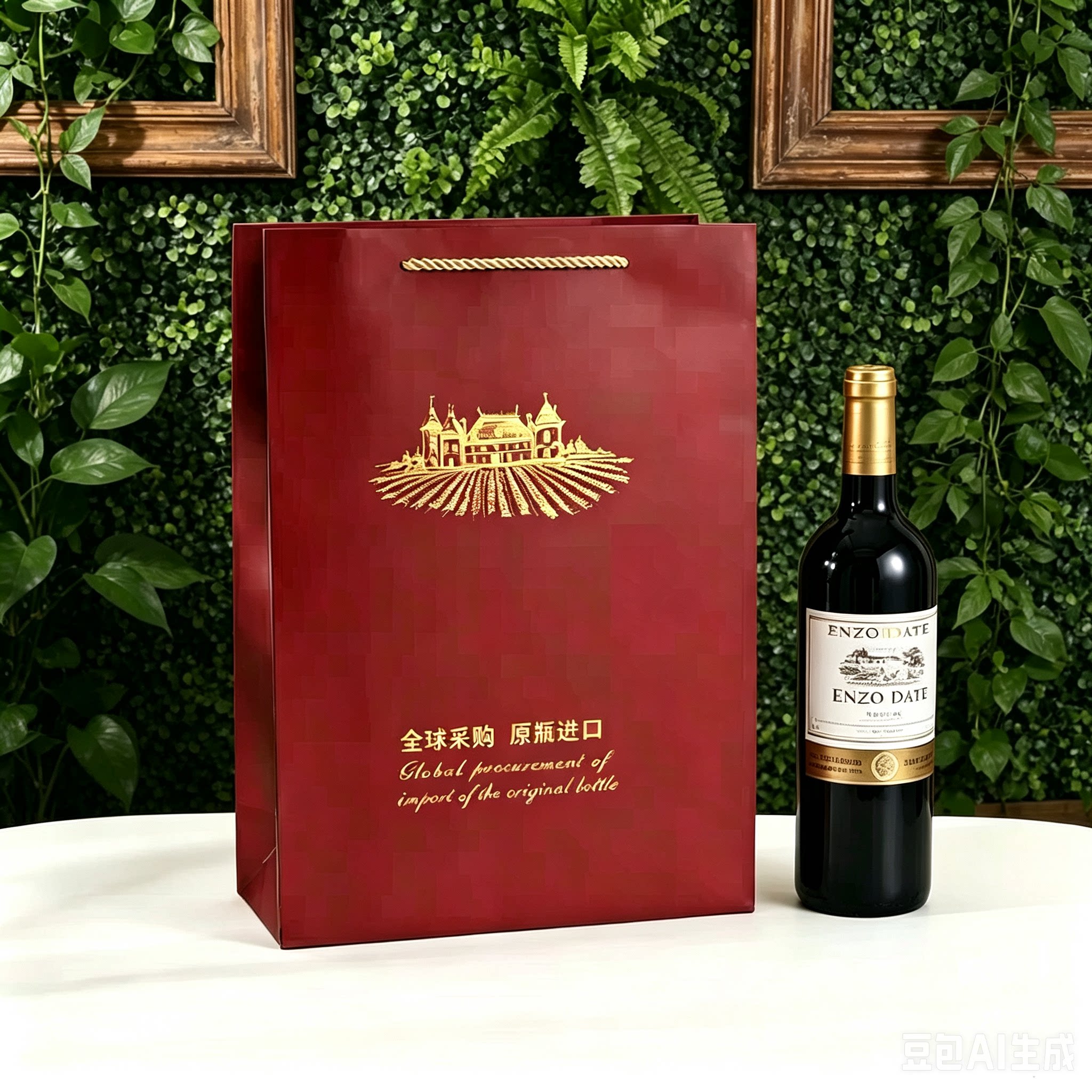 现货装两瓶装木盒红酒礼品袋纸袋酒盒