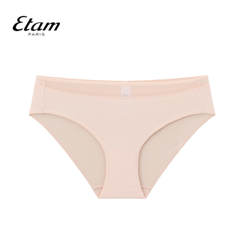 Etam柔软亲肤性感蕾丝低腰三角内裤纯色舒适女士内裤W122DI0202图片