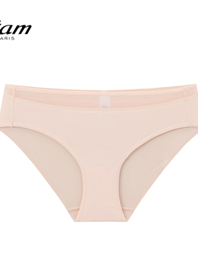 Etam柔软亲肤性感蕾丝低腰三角内裤纯色舒适女士内裤W122DI0202