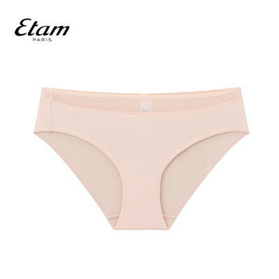 Etam柔软亲肤性感蕾丝低腰三角内裤纯色舒适女士内裤W122DI0202