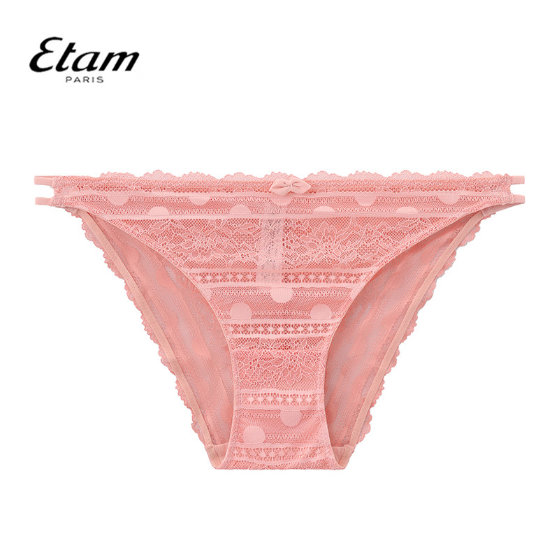 Etam法式蕾丝内裤女蕾丝边花边透气三角裤舒适纯棉裆W124DI0206图片