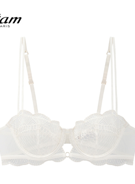 Etam法式蕾丝阳台杯单层文胸有钢圈超薄透气聚拢内衣女W324DI0111